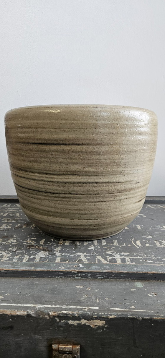 Image 1 of Pot de fleurs Mobach 37 cm – céramique artisanale – vintage