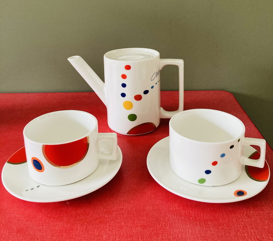 Image 1 of Tetera con taza y platillos Corry Ammerlaan