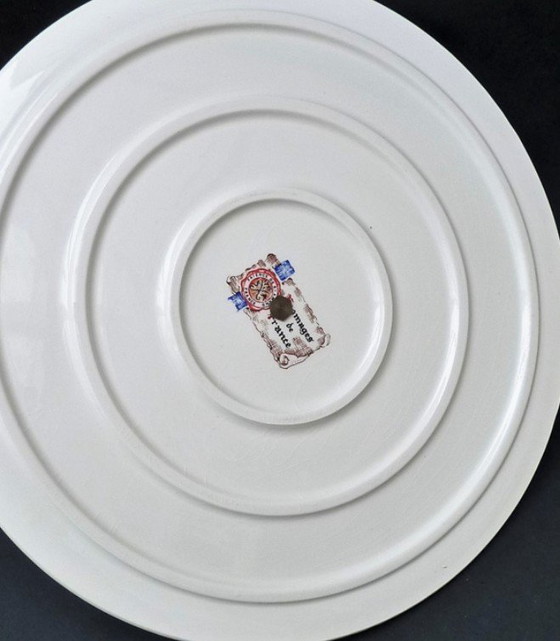 Image 1 of Kaasplateau "Fromages de France",  Faience de St Amand.