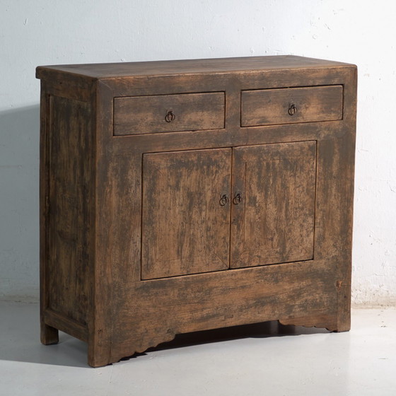 Credenza antica in abete con due cassetti e due ante – Cina, circa 1930 – Credenze con vetrina (photo 4 of 40)