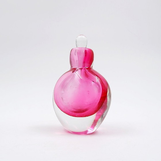 Image 1 of Flacon de parfum "Sommerso" en verre rose et transparent