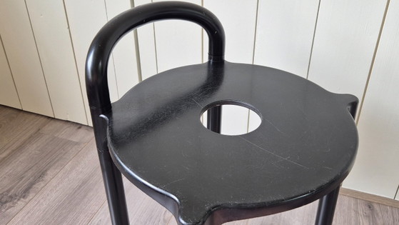 Image 1 of Ensemble vintage de deux tabourets noirs POLO Kartell