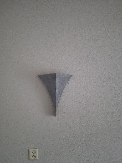 6 metal art deco wall lamps