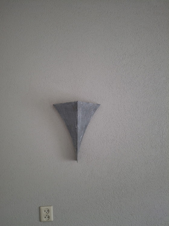 Image 1 of 6 metalen art deco wandlampen