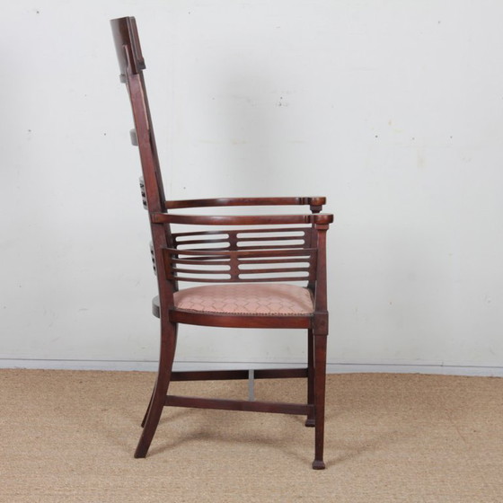 Image 1 of Engelse fauteuil van J.S. Henry, Arts and Crafts-stijl, eind 19e eeuw.