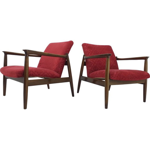 Coppia di poltrone vintage di Edmund Homa, 1960