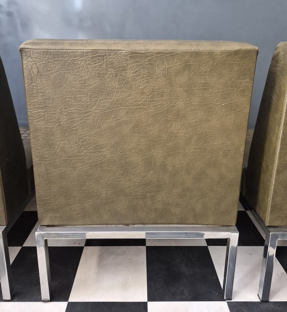 Image 1 of Ensemble de 3 authentiques anciennes chauffeuses fauteuils Vintage 