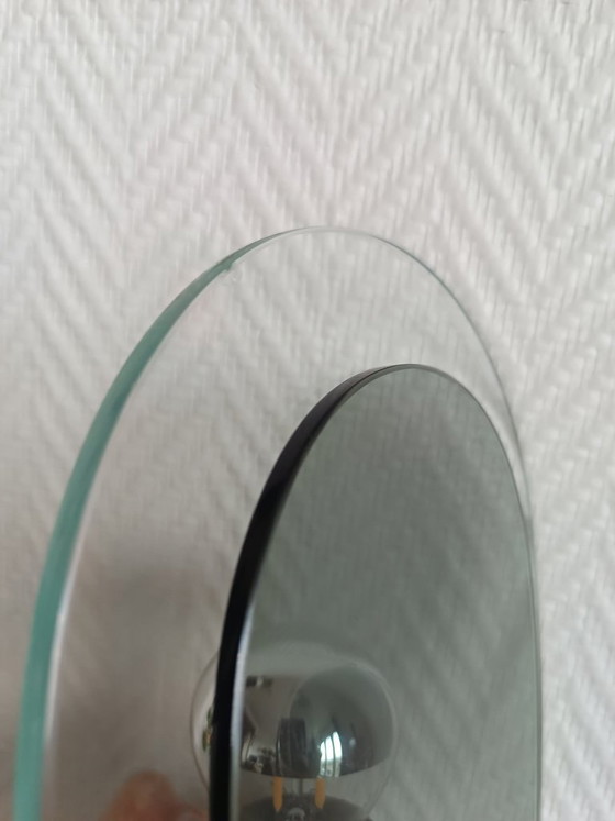 Image 1 of 2x appliques space age verre fumé 1970