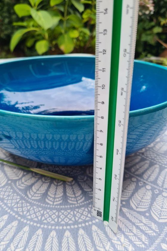 Image 1 of 1x Carl-Harry Stalhåne per Rörstrand, bellissima ciotola smaltata all'uovo blu