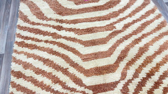 Seltener ecrufarbener Berberteppich mit geometrischen Mustern 200/300 – Teppiche & Läufer, Wool (photo 4 of 9)