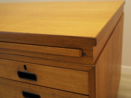 Executive Schreibtisch mit neun Schubladen und ausziehbarer Oberfläche, Teakfurnier, Nipu, Dänemark, 1970er (photo 11 of 21)