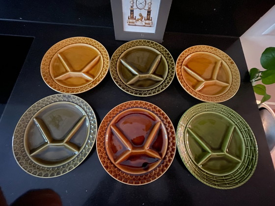 Sarreguemines Fondue/Gourmet Vintage Plates – Crockery, Ceramic (photo 6 of 15)