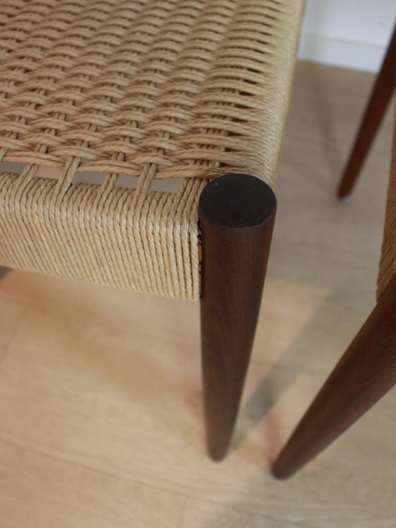 Image 1 of 4 sedie da pranzo Fristho in corda di carta