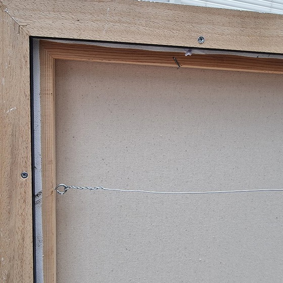 Image 1 of Frances Eckhardt - figurative painting mysterious figure 90x90 cm modern art hand-painted