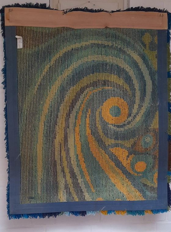 Image 1 of 70er Jahre Hochflor Wandteppic, Space Ageh