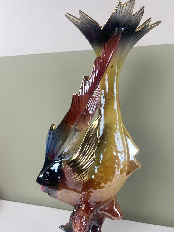 Image 1 of Large Vintage Fish Vase