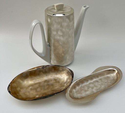 ✨ Vintage koffieservies – Bauscher Weiden Duitsland + 2 verzilverde sjaals
