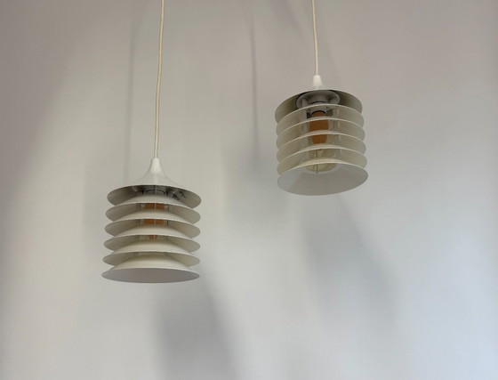 Image 1 of 2x Vintage IKEA lamp: witte Duett T202, Bent Gantzel Boysen