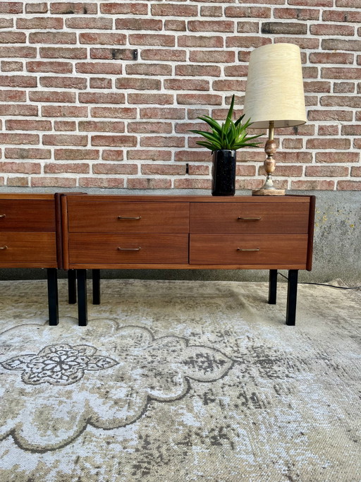 Vintage teakhouten lowboard tv-meubel