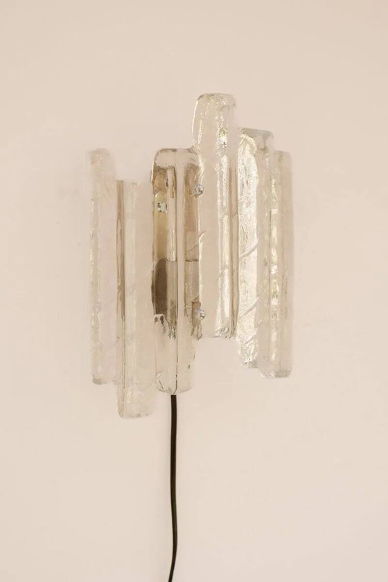 Image 1 of Deutsche Wandleuchte aus Glas von Fischer Leuchten, 1970er Jahre