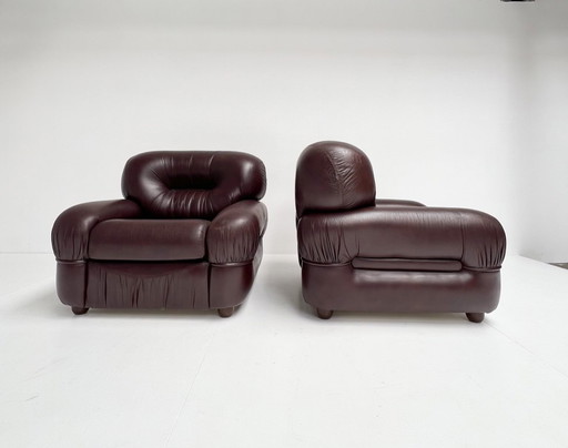 Ensemble de 2 fauteuils italiens attribués à Sapporo, années 1970