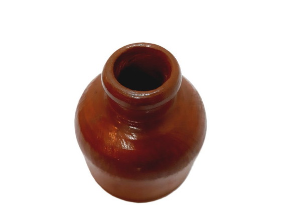 Image 1 of Vintage keramische bruine vaas