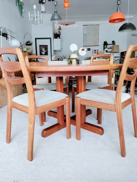 Vintage Danish teak extendable dining table 120cm, Rosengaarden – Wood (photo 8 of 15)