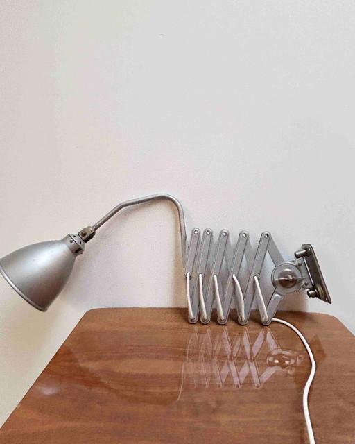AGI industrial scissor lamp, Belgium, 1920s