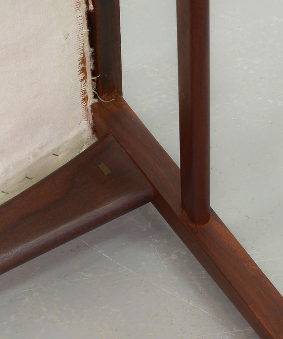 Image 1 of 2 Dutch Vintage Design Teakhouten Eetkamerstoelen met Honinggele Corduroy Stoffering, Nederland, 1960