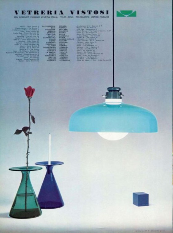 Image 1 of Lampe à suspension vintage Alessandro Pianon, Vetreria Vistosi Murano