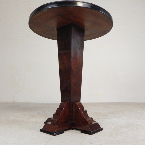 Image 1 of Art Deco Style Table With Different Types of Inlaid Wood