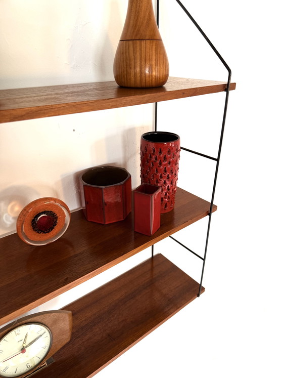 Image 1 of Vintage walnut wall rack WHB Germany ‘60