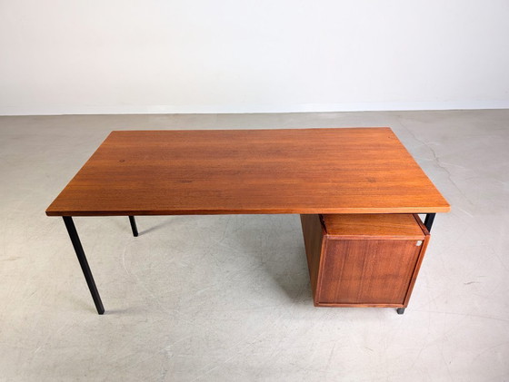 Image 1 of Herbert Hirche Midcentury Schreibtisch Holzäpfel Teak Bauhaus
