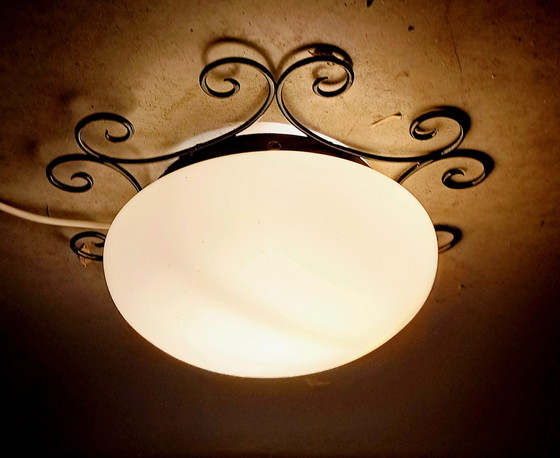 Image 1 of Sunburst Deckenleuchte Metall Opalin