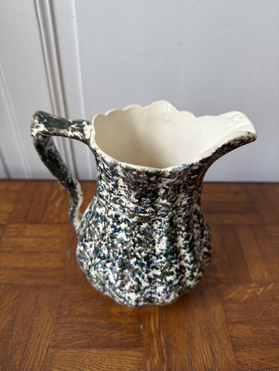 Image 1 of Decanter / brocca d'acqua verde e blu maculata