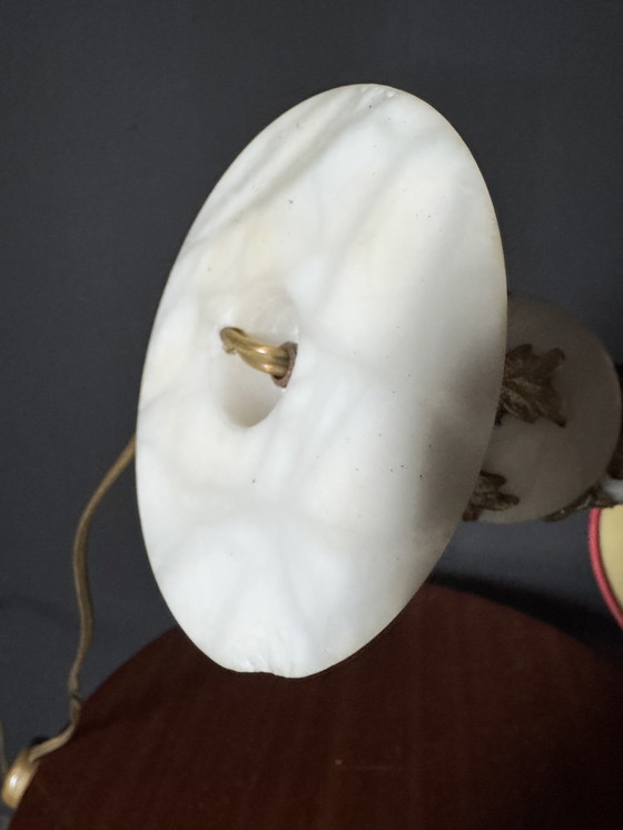 Image 1 of albasten kolomlamp uit de jaren 60