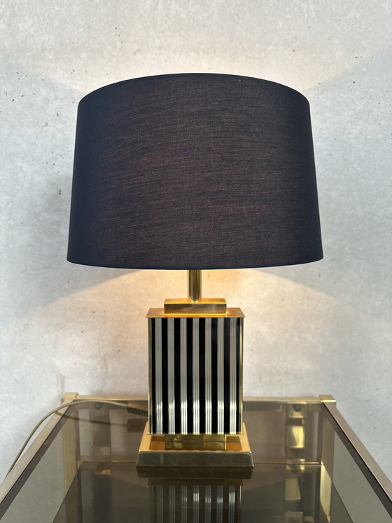 Image 1 of 2X Vintage 'Black And Gold' Table Lamp - Hollywood Regency