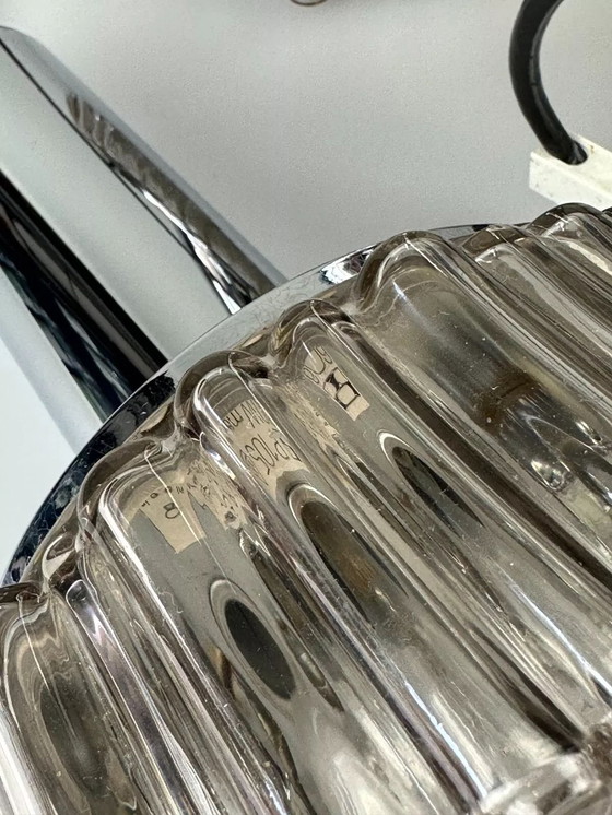 Image 1 of Lampada a cascata a 3 fiamme anni '60-'70 di Staff Leuchten Germania in vetro cromato