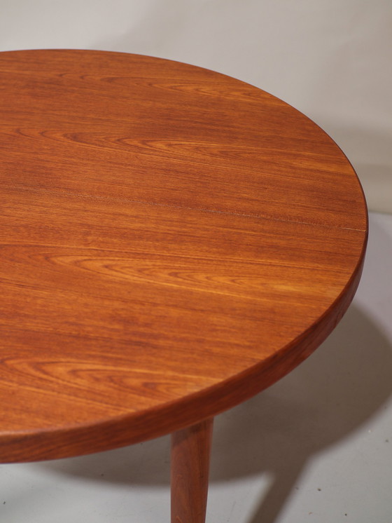 Image 1 of Extendable Dining Table Kai Kristiansen Round Teak Danish