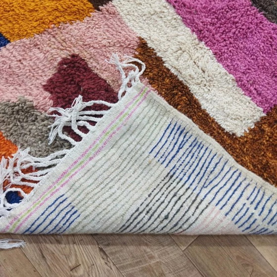 Image 1 of Mehrfarbiger Patchwork-Azilal-Teppich – einzigartige Berber-Kreation (295×215 cm)