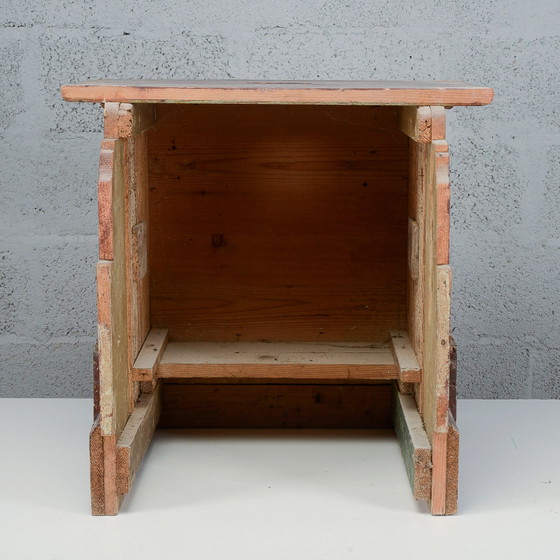 Sgabello laccato del XVIII secolo con base rossa e verde – Sgabelli, Legno, Klassiek (photo 6 of 15)