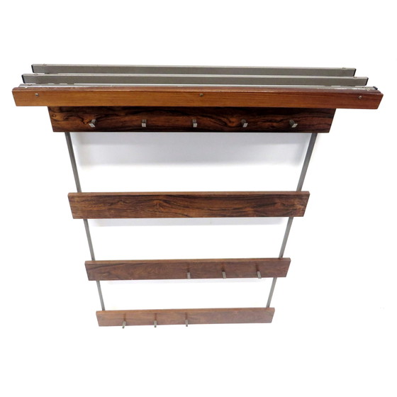 Image 1 of Grande attaccapanni vintage in palissandro con ganci, realizzato negli anni '60