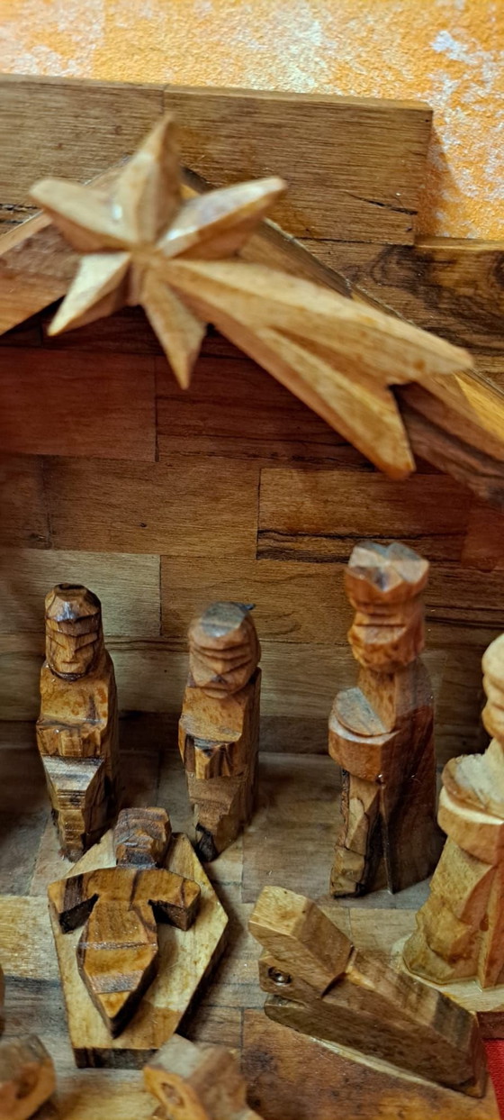 Crèche de Jérusalem faite à la main, Sculptures, Bois, Marron (photo 5 sur 10)