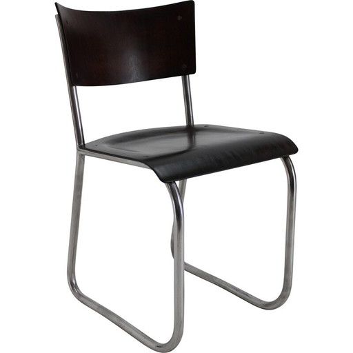 Sedia tubolare vintage Bauhaus in compensato di faggio, 1930
