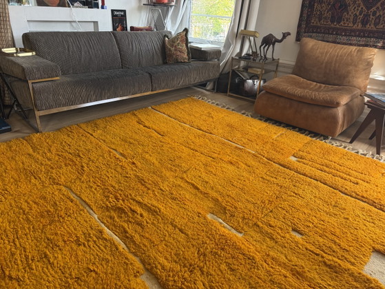 Grand tapis marocain à poils longs orange safran – Wool (photo 3 of 10)