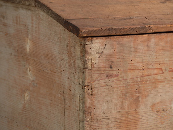 Malle Ancienne en Bois de Pin, Europe Centrale, vers 1900, Armoires de rangement, Rustic (photo 4 sur 10)