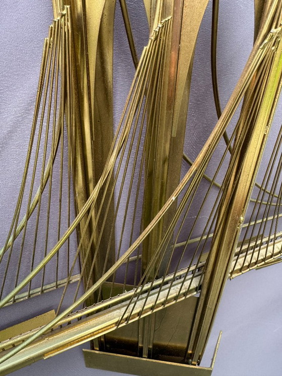 Scultura da parete Curtis Jere Brooklyn Bridge – Decorazioni murali, Metallo, Ottone (photo 6 of 27)