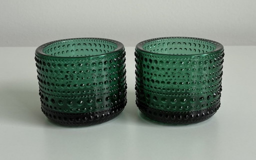 Iittala Kastehelmi Sfeerlicht Groen, Set van Twee Stuks