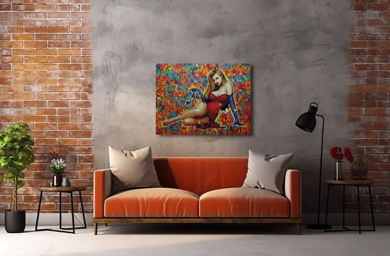 Image 1 of Alberto RICARDO - Jessica Rabbit - Artist painting - Unique