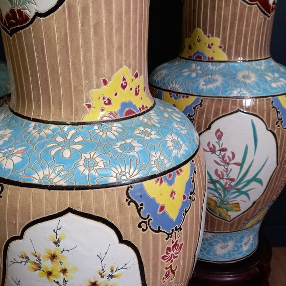 Image 1 of Set of three Bien Hoa vases